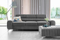 Canapea extensibila 3 locuri, ELTAP, SO-LAU-04NU, Laurence, 261x97x105 cm, lemn/poliester, gri