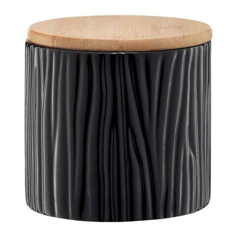 Recipient cu capac tuvo, ambition, 670 ml, dolomit/lemn, negru