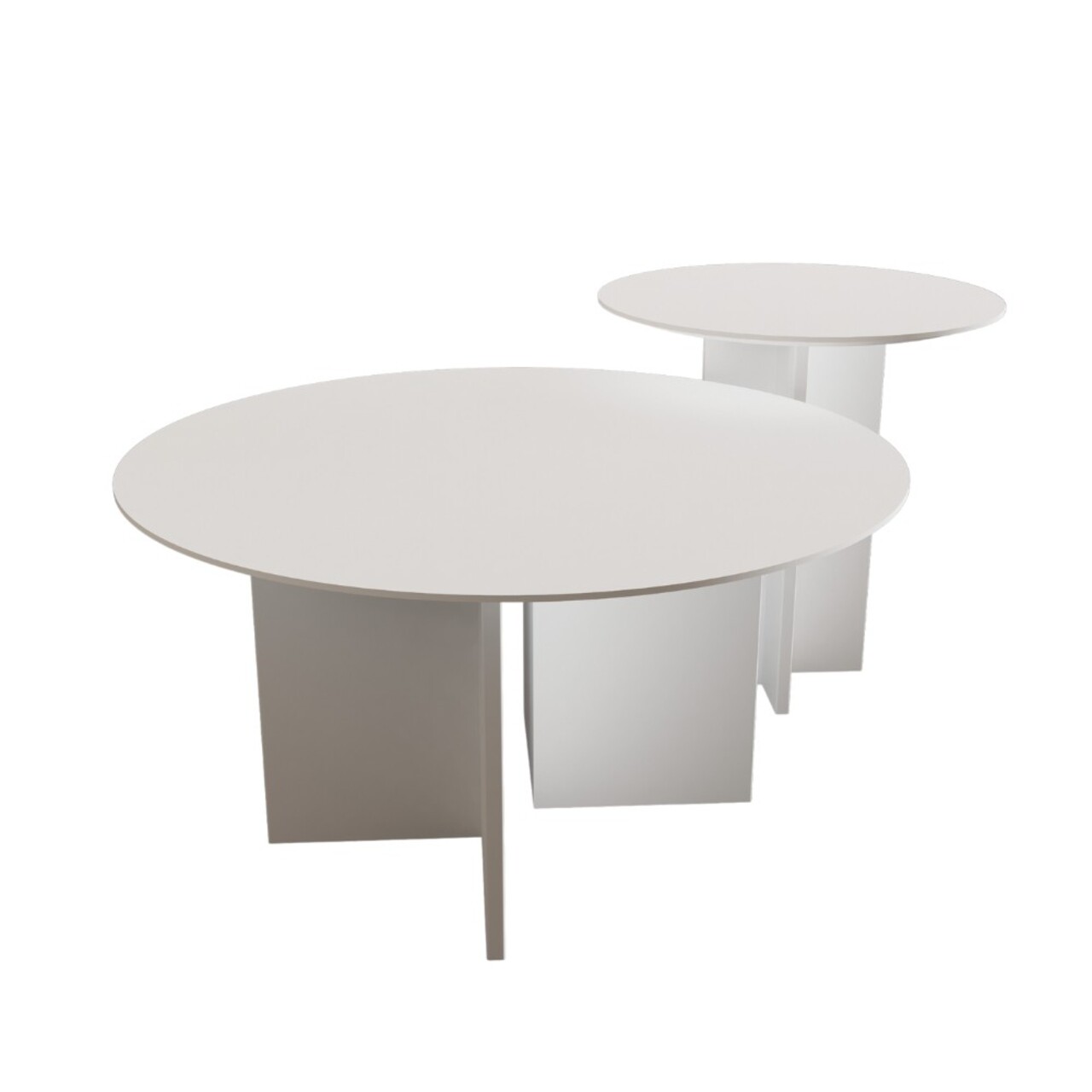 Set masuta de cafea, Rotexa, Leo (45 + 42), Alb - 2 | YEO