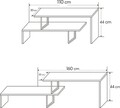 Comoda TV Ovit, Kalune Design, 120x35x45 cm, maro