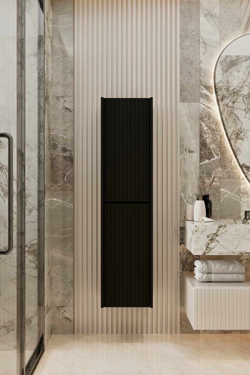 Dulap de baie, Hanah Home, Capella, 34x138x32 cm, MDF, Negru - view 2