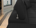 Coltar extensibil stanga 4 locuri ELTAP, ERI-42, Eridano, 275x202x88 cm, lemn/poliester, negru