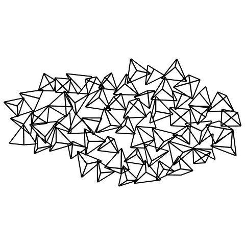 Decoratiune de perete, Geometry 4, Tanelorn, 100×52 cm, metal