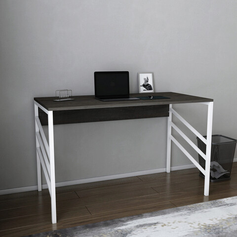 Birou, retricy, josephine, 120x60x74.8 cm, pal, alb / gri închis