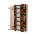 Dulap cu pantofar si cuier Garmanto 135-723, Vella, 135x36x194 cm, multicolor