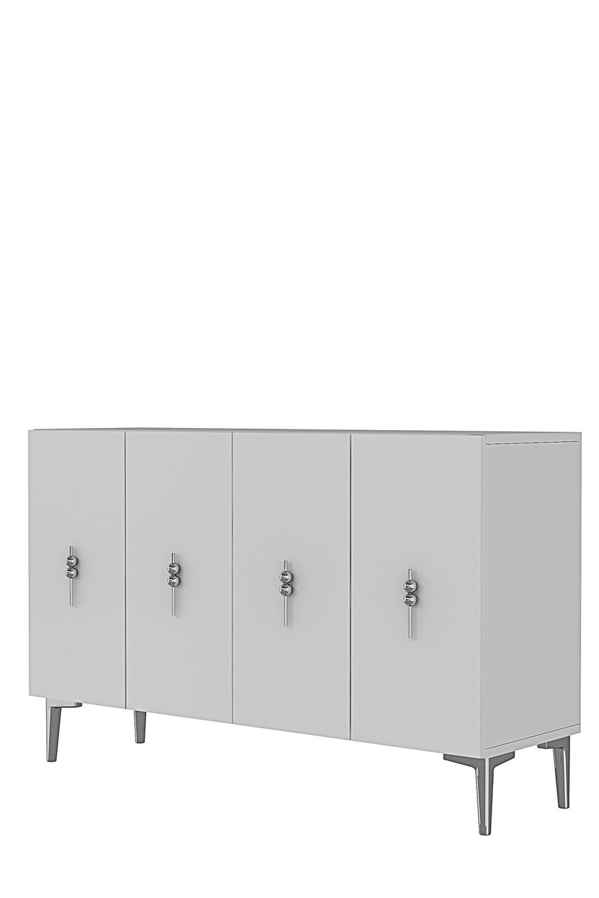 Consola, Hanah Home, Salkım 120, 120x79x32 cm, Alb / Argintiu - view 4
