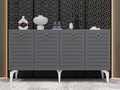 Consola, Olivia, Arona, 150x79x40 cm, PAL , Alb / Antracit