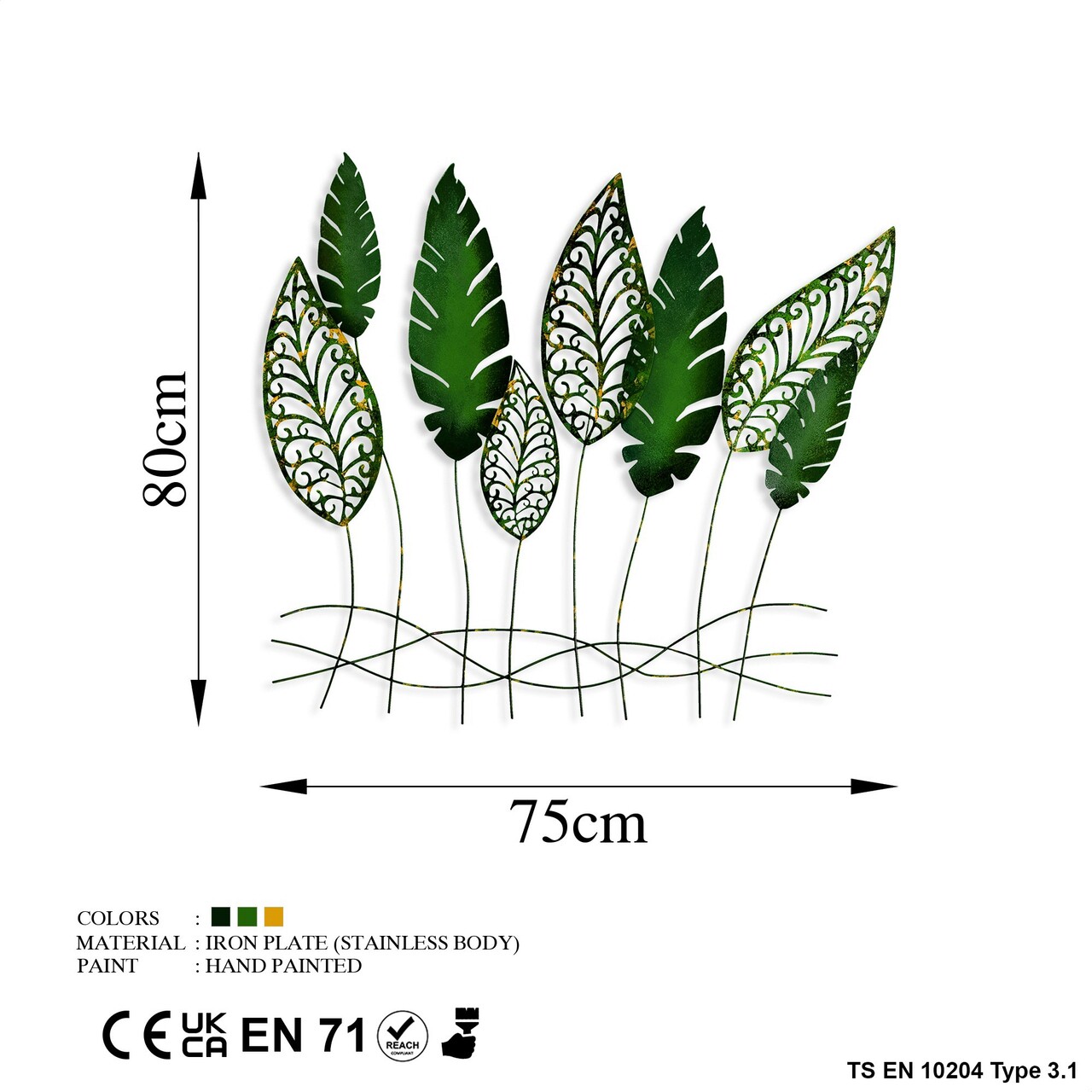 Decoratiune de perete, Kosmer 3, Metal, Dimensiune: 75 x 80 cm, Multicolor