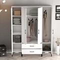 Dulap pentru haine, Hommy Craft, Kumsal RTR, 160x47.5x201.4 cm, PAL, Alb