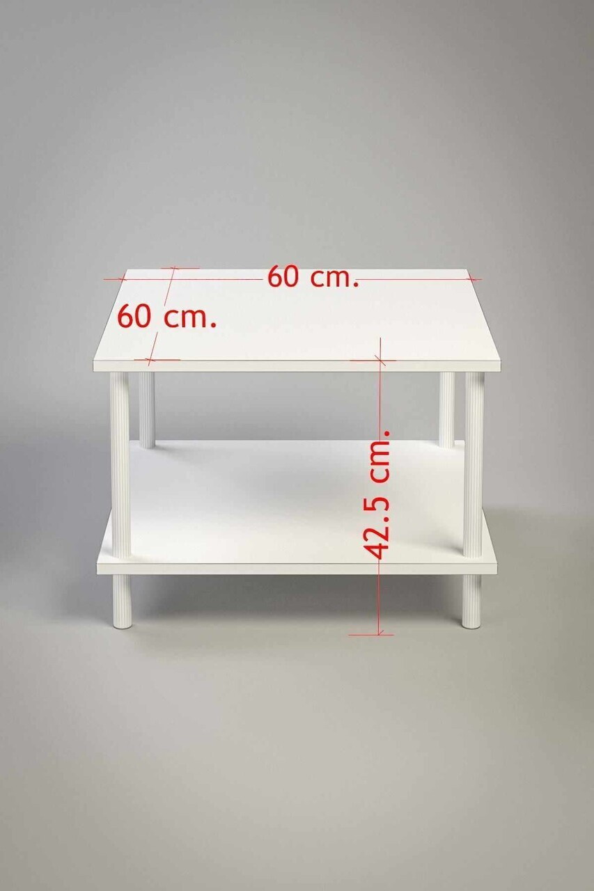 Masuta de cafea, Hanah Home, Peka-0049, 60x42.5x60 cm, PAL, Maro — imaginea 5