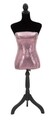 Cuier Manechin, Mauro Ferretti, 37x23x165 cm, inaltime ajustabila, lemn de pin, roz