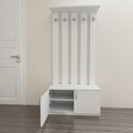 Cuier cu pantofar Deniz, Maison in Design, 85 x 37 x 181.8 cm, PAL, alb