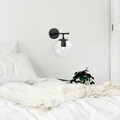 Aplica de perete, Fulgor, 942FLG2150, Metal, Negru