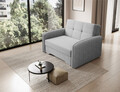 Canapea extensibila 1 loc, ELTAP, Laine, 102x109x84 cm, lemn/poliester, gri deschis
