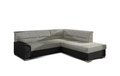 Coltar extensibil dreapta 4 locuri ELTAP, BR12, Bergen, 247x214x83 cm, lemn/poliester, gri deschis/negru