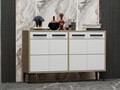 Consola, Odessa, Stria, 120x30x75 cm, PAL, Stejar Safir / Alb