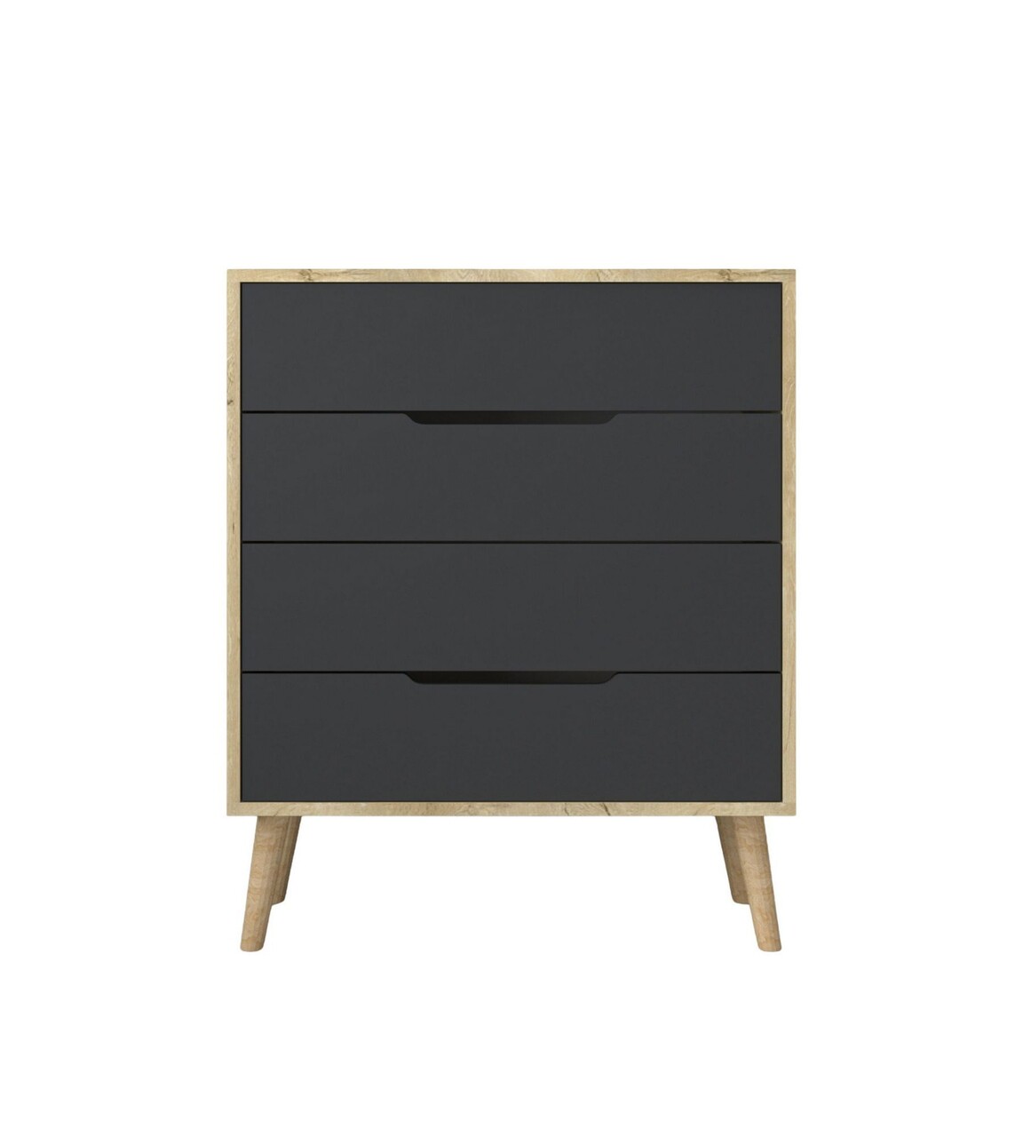 Dulap, Hanah Home, Flora, 78x95x45 cm, PAL, Stejar safir / Antracit - view 4