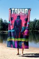 Prosop de plaja, Astacura, Speed Way 70, 70x130 cm, 70% poliester/30% poliamida, Multicolor