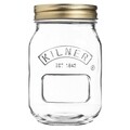 Borcan pentru depozitare cu capac, Kilner, Mateo, 0.5 L, 12.7 x8 cm, sticla, transparent