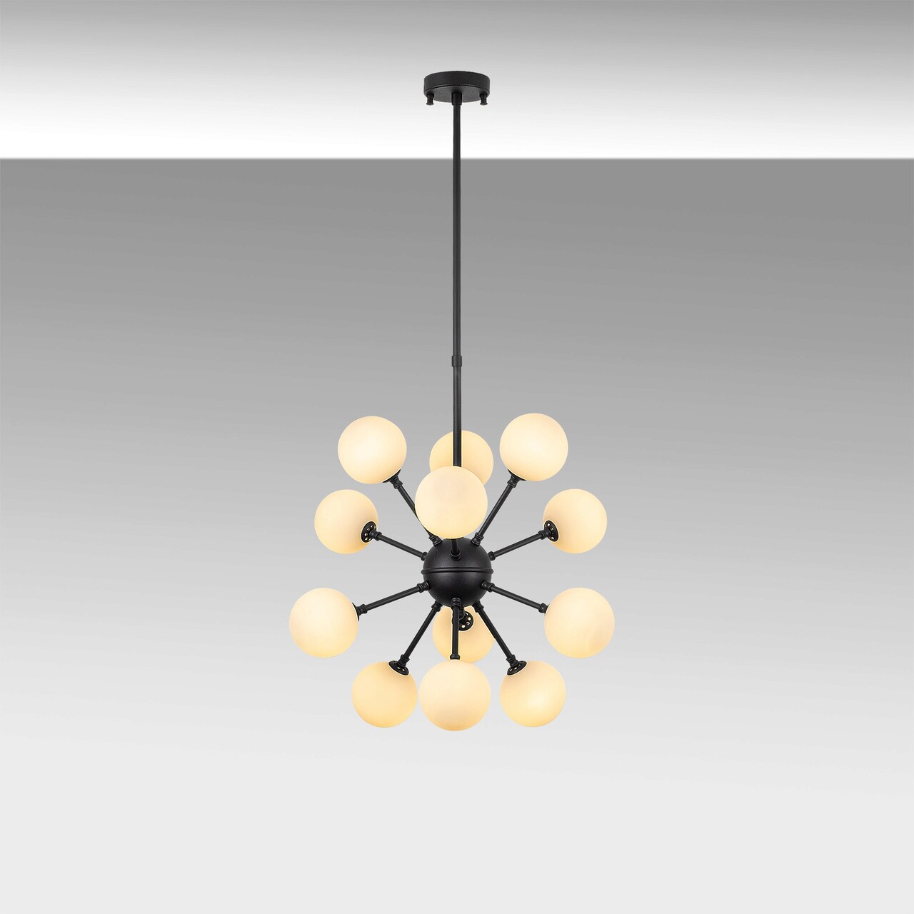 Lustra, Fulgor, 942FLG1272, Metal, Negru - 2 | YEO