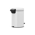 Cos de gunoi cu pedala, Brabantia, NewIcon, 3 L, 23.5x16.8x26.4 cm, otel, alb