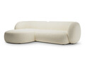 Coltar stanga 3 locuri, Kate, Micadoni, 285x176x76 cm, tesatura structurata, bej deschis