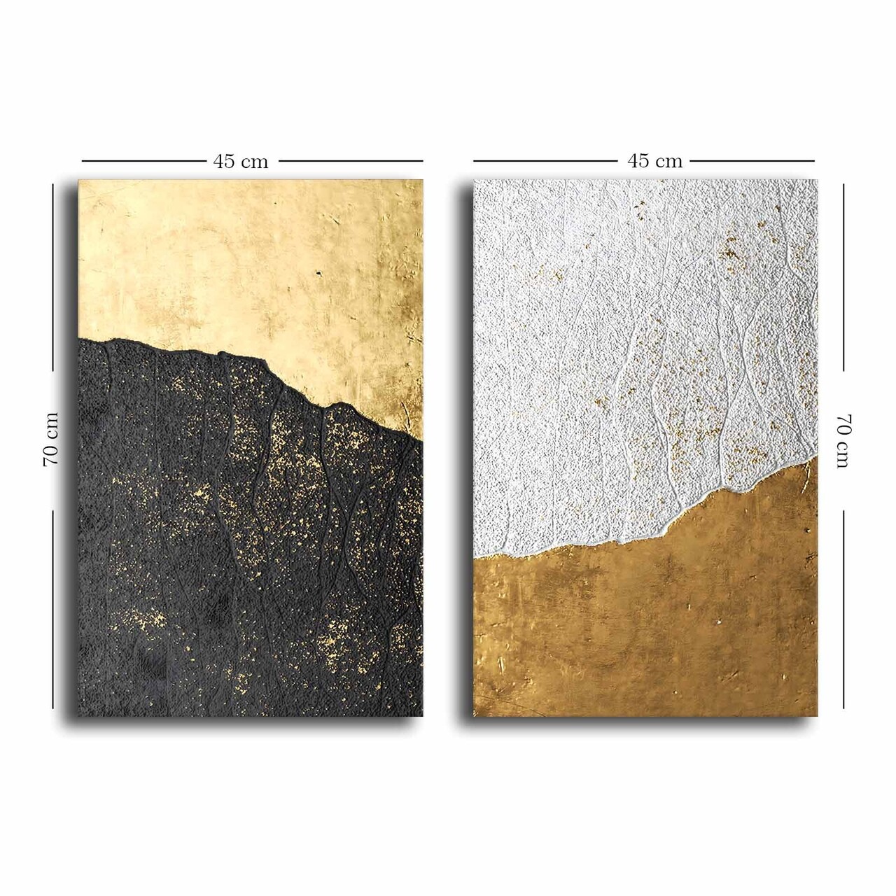 Set 2 tablouri decorative, 2P4570GSC-009, Lemn, Multicolor - view 4