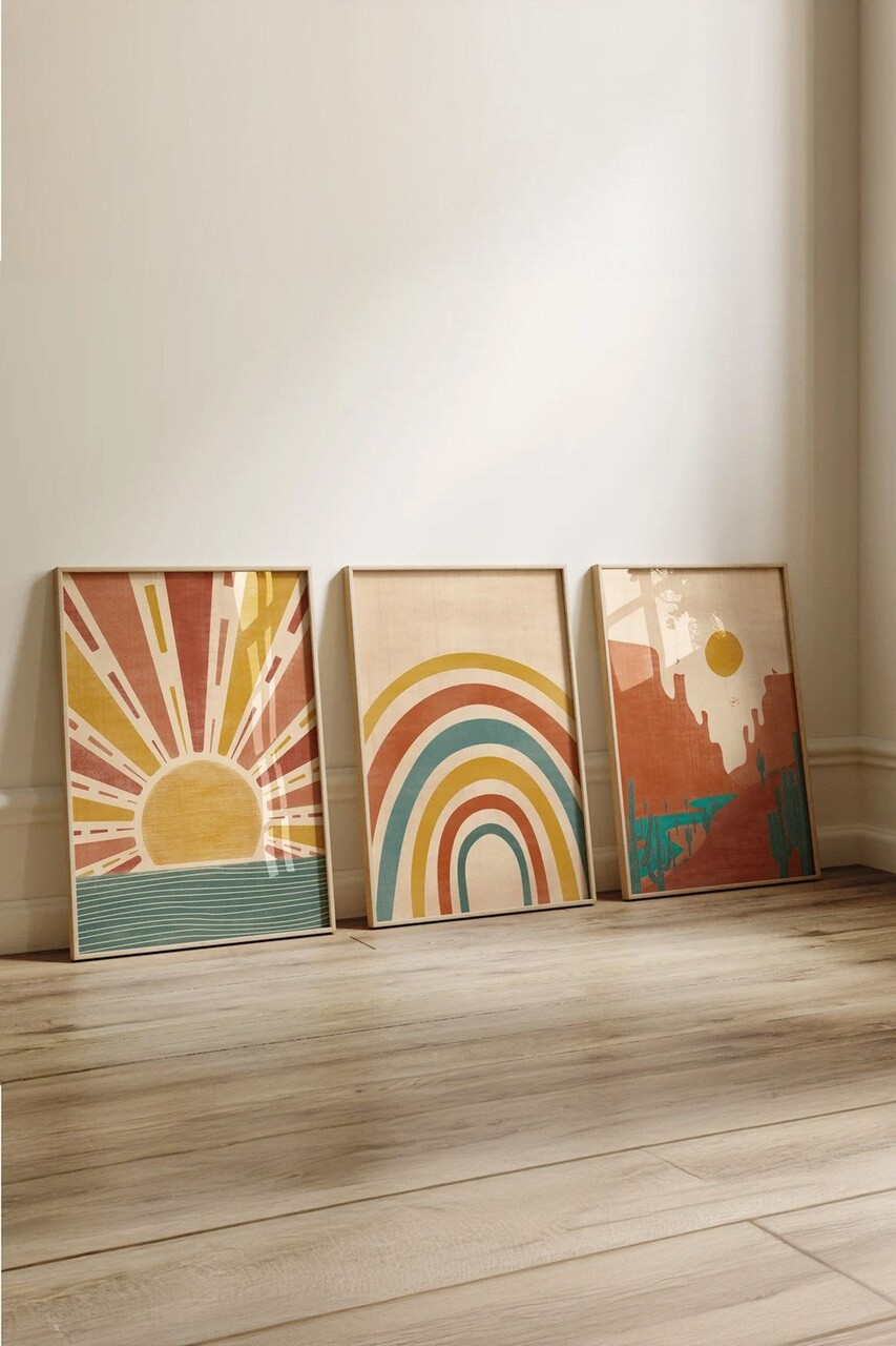 Set 3 tablouri decorative, 3Dartsohoset8, MDF, Multicolor - view 2