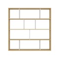 Biblioteca, Colman, Hodbi 935CMN1107, 145.2 x 25 x 145 cm, pal melaminat, stejar/alb