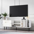 Comoda TV Pietra, Minima, 160x35x57.2 cm, alb