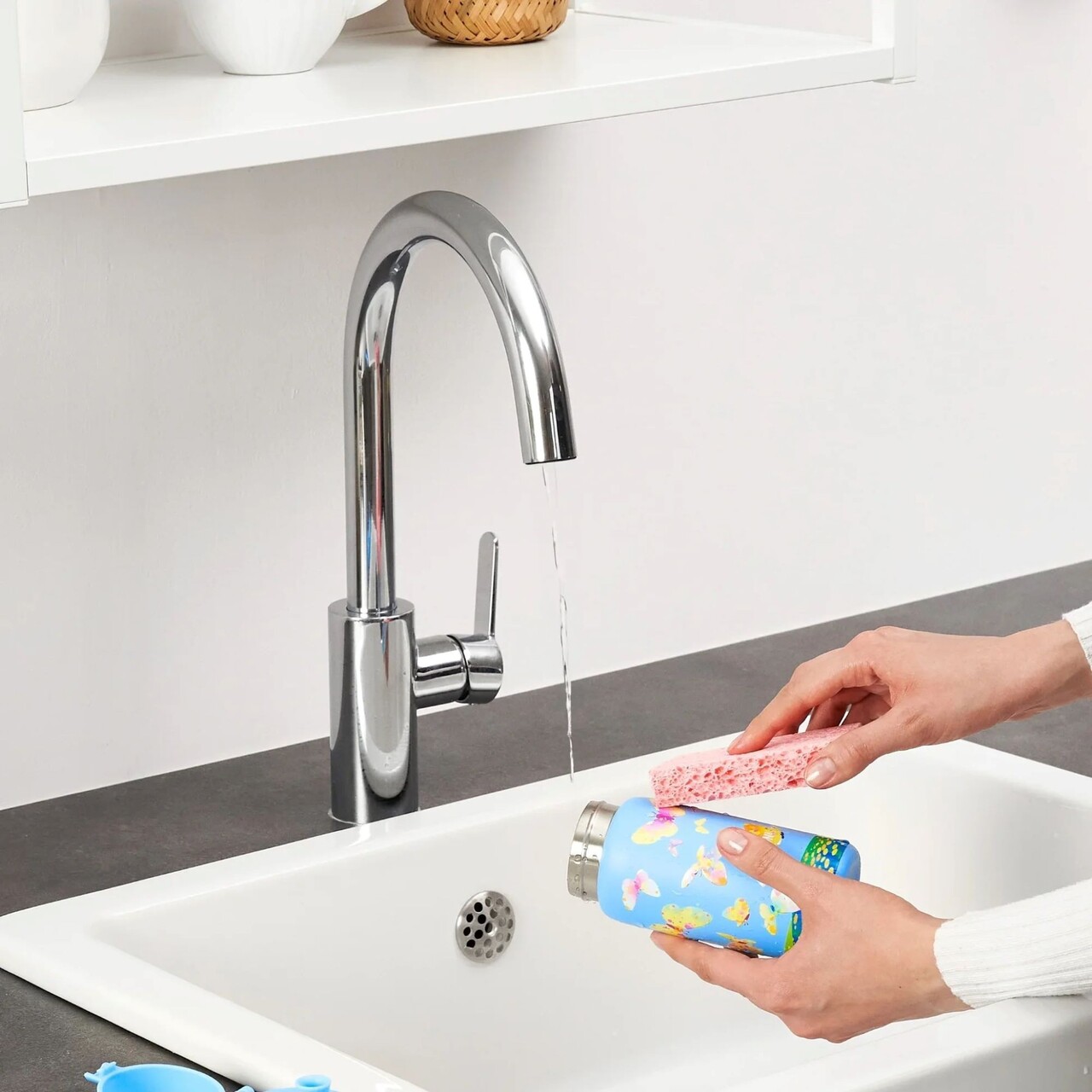 Sticla apa pentru copii, inox, 320ml, Butterflies - Ion8 - imagine 10