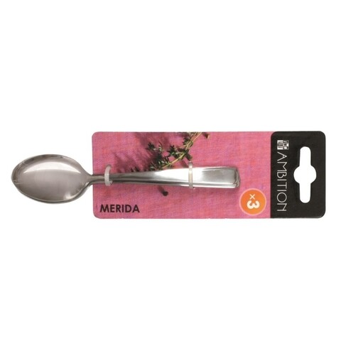 Set lingurite ceai 3 piese merida, ambition, 13.8 cm, inox