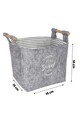 Cos depozitare, ALS-03716, 15x14x15 cm, Fetru, Gri