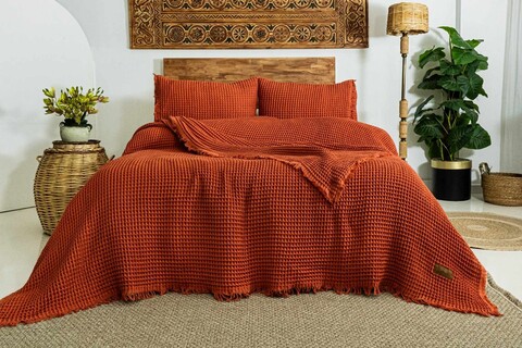 Set cuvertura pique dubla, L'essentiel Maison, Norah, Cupru