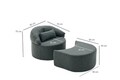 Canapea extensibilă cu 1 loc, Balcab Home, 825BLC4728, Material: 100% POLIESTER (țesătură cu textură de in), Antracit
