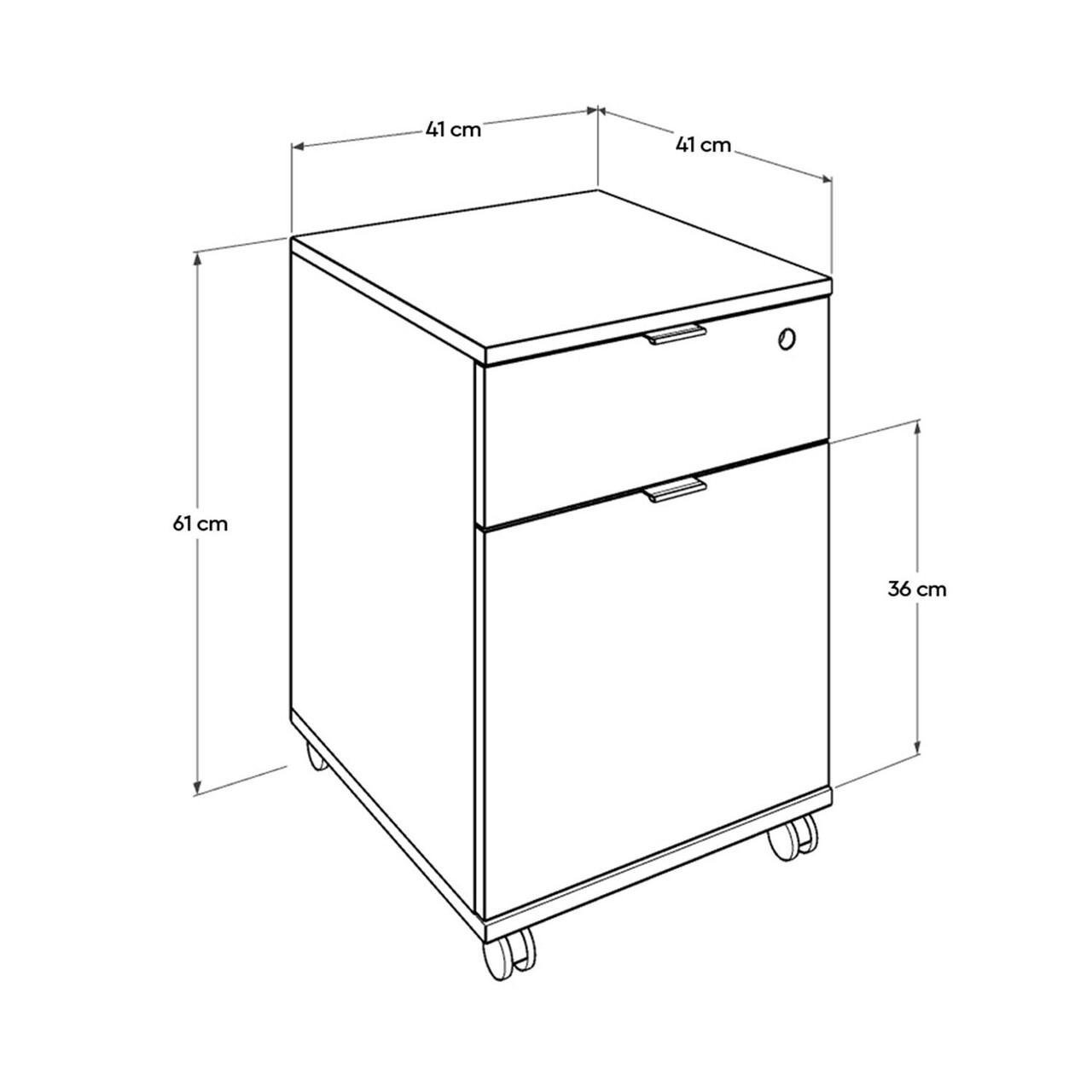 Dulap multifunctional, Adore, RKM-311-SS-1, 41x61x41 cm, PAL, Sonomo