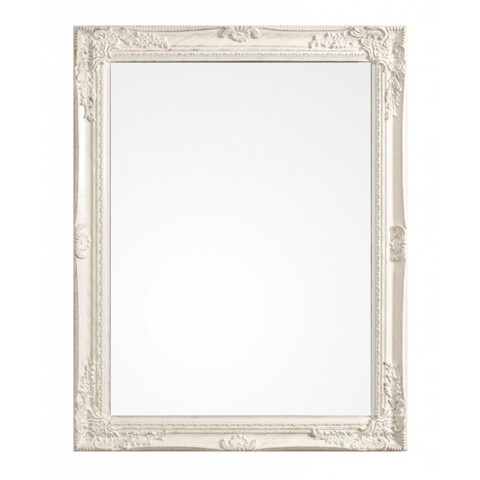 Oglinda decorativa, Miro, Bizzotto, 62×82 cm, lemn de paulownia, alb Bizzotto