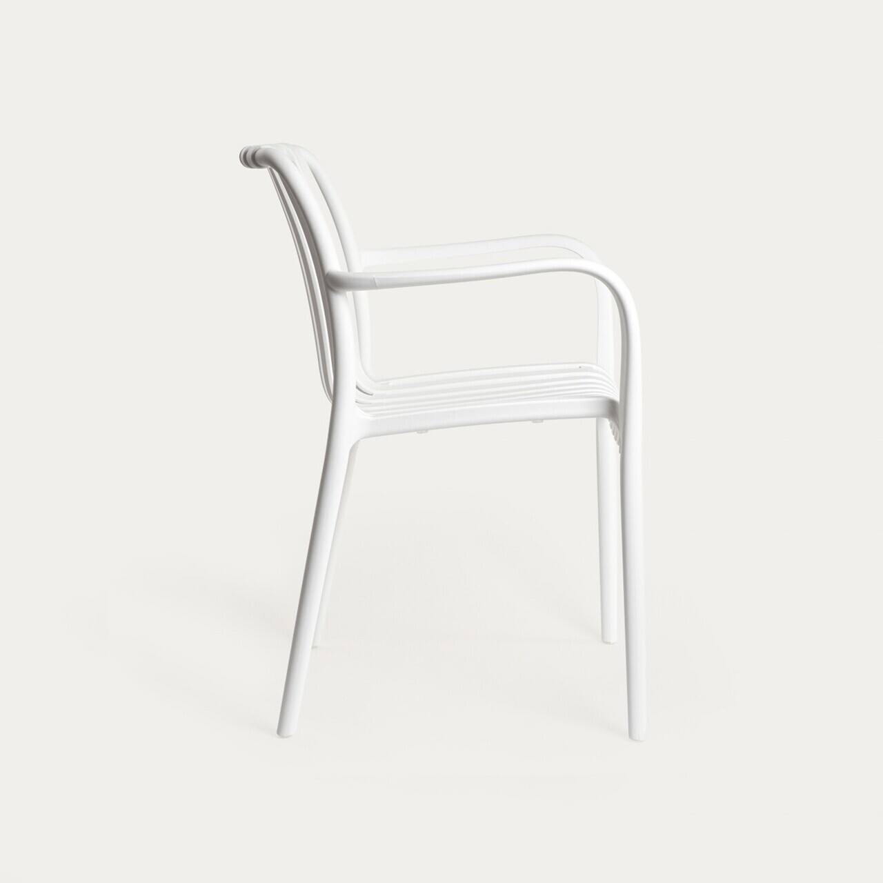 Set 2 scaune pentru terasa/gradina Valoro, Homla, 54.50x58.50x81 cm, plastic, alb — imaginea 7