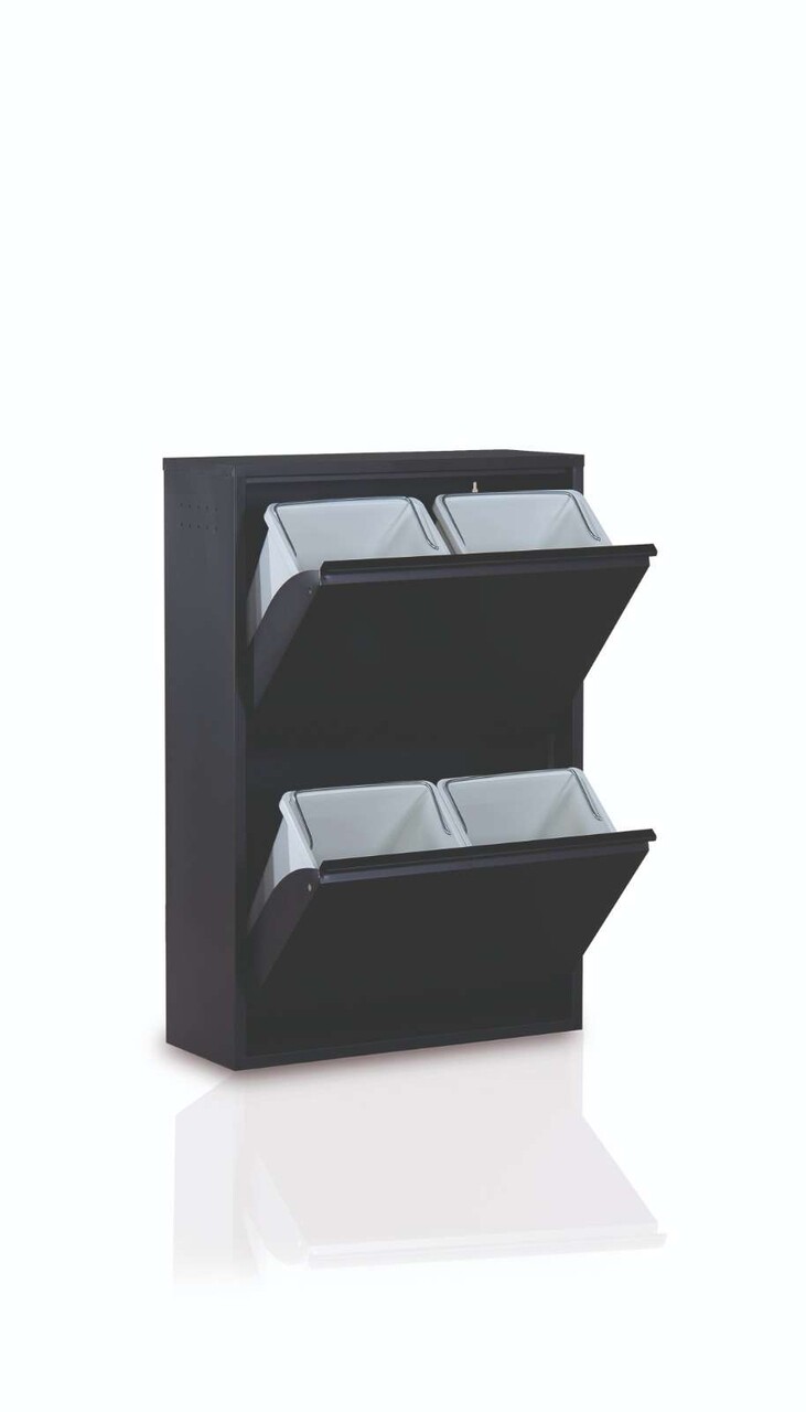 Dulap multifunctional, Hanah Home, Forto 4, 62x92x25 cm, Metal, Negru - view 2