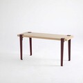 Banca, Logg, Khalkeus , 90x45x30 cm, Lemn / Burgundy