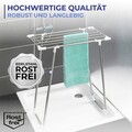 Uscator de rufe pliabil, Maximex, Space Saver, 79x39x94 cm, inox/polipropilena, argintiu mat