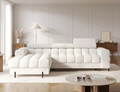 Coltar extensibil dreapta 3 locuri ELTAP, LT-01ROY, Felro, 285x181x93 cm, lemn/poliester, alb