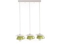 Lustra Afternoon tea, Deco Republic, E27, 3x60W, ceramica, verde