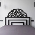 Decoratiune de perete, Venno, metal, 160 x 65 cm, negru