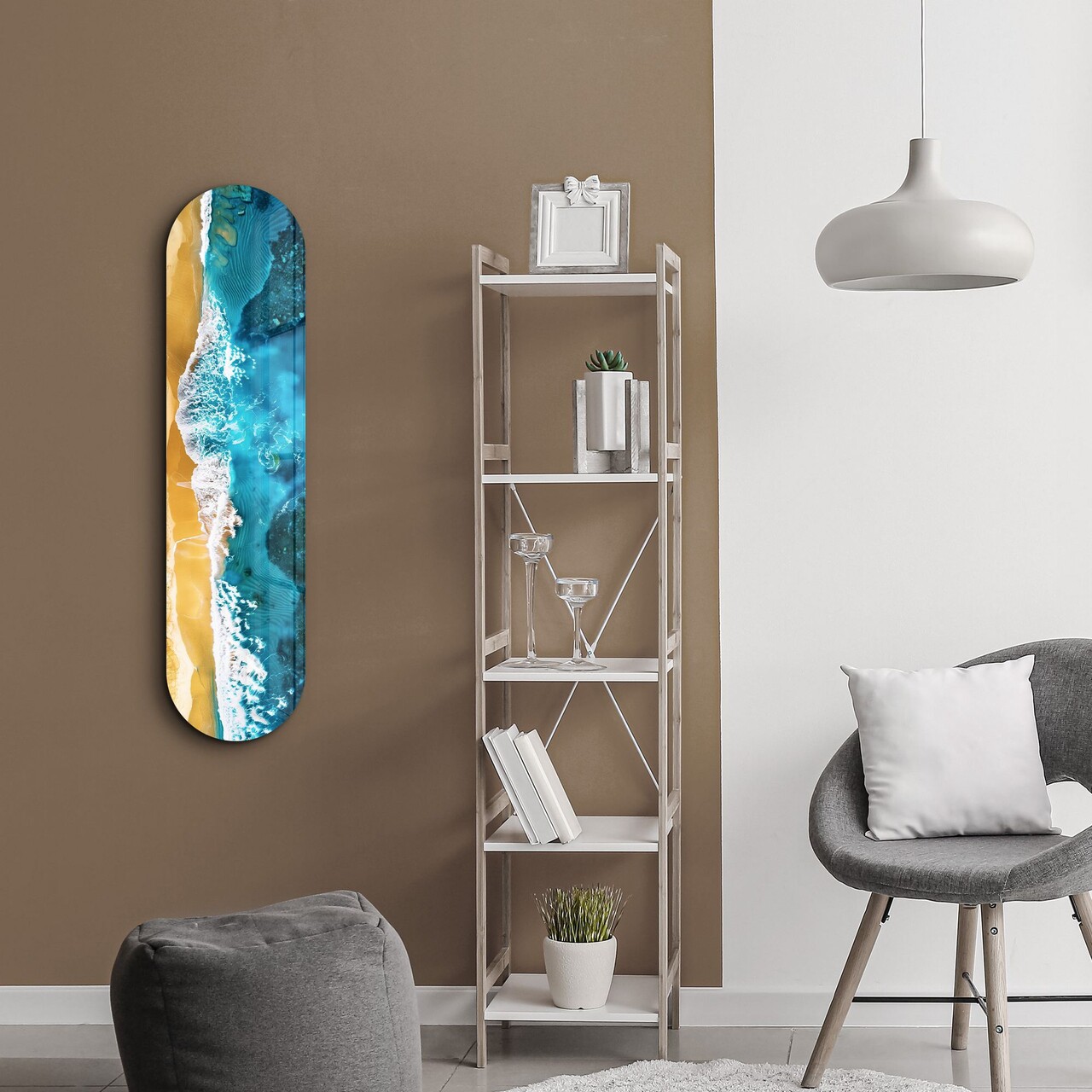 Tablou decorativ, Beach, Dimensiune: 20 x 80 cm, Multicolor - view 3