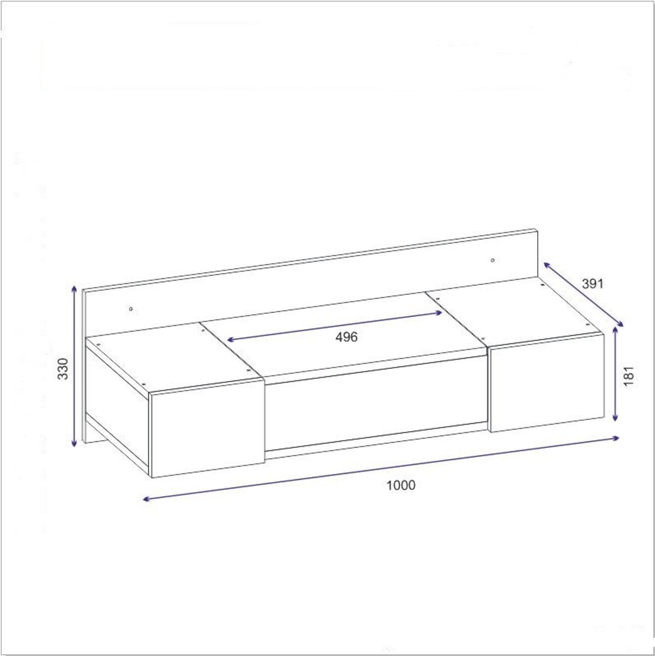 Masa De Toaleta / Machiaj Cu Oglinda Zakkum, Arnetti, Fixare Pe Perete, 100x39.1x33 Cm, Antracit