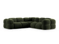 Coltar simetric 4 locuri, Loretto, Cosmopolitan Design, 250x250x68 cm, catifea, verde