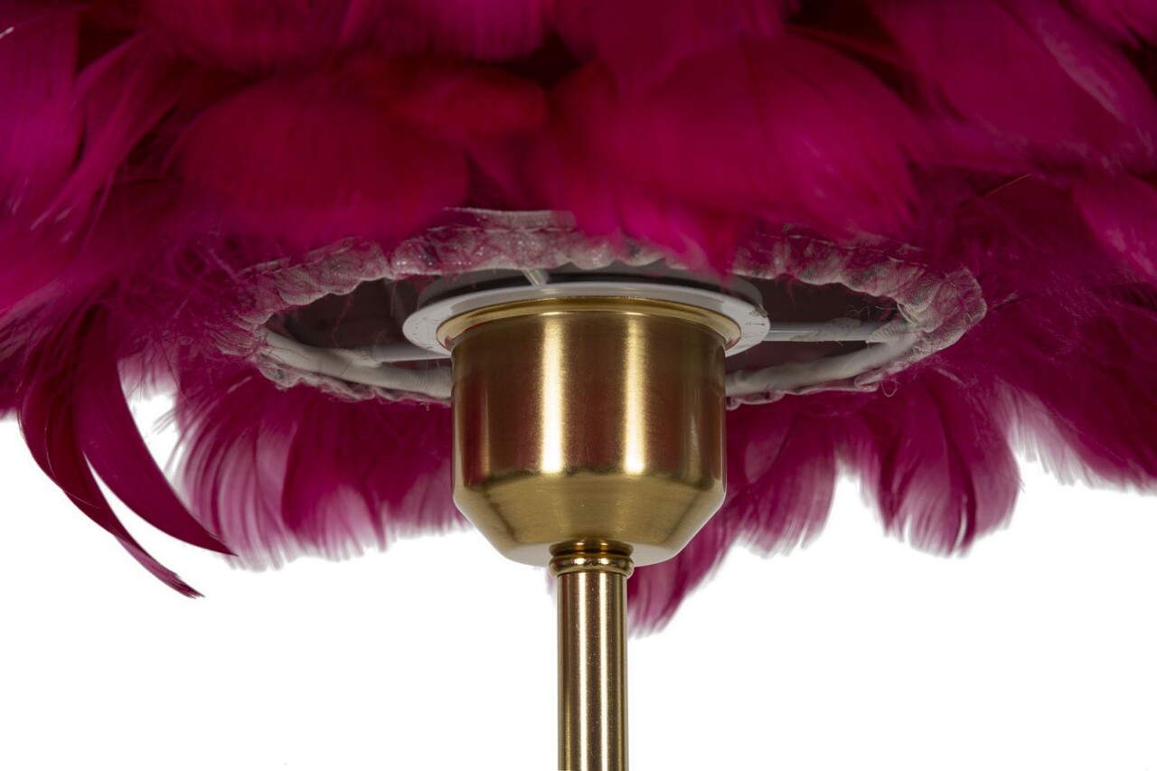 Lampa de masa, Mauro Ferretti, Feather, 1 x E27, 40W, 30x50 cm, fier/plastic, auriu/bordo - imagine 4