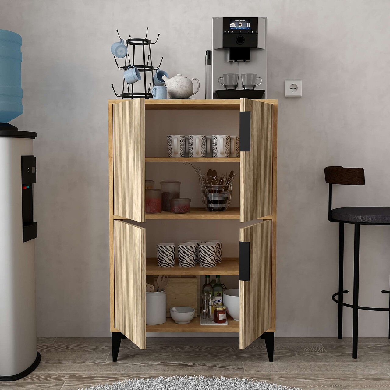 Dulap multifunctional, Hanah Home, 1405 Ada, 72x114x36.5 cm, PAL, Maro - view 4