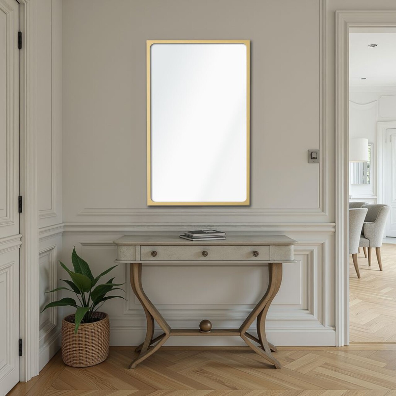 Oglinda decorativa, Lumisfera, Dune 50 x 70, Auriu